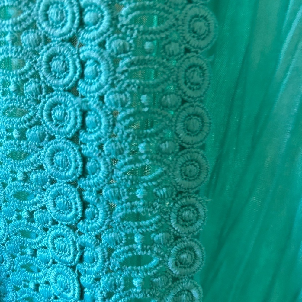 Catalina Aqua Blouse with 3/4 Sleeves - Picture 8 of 8